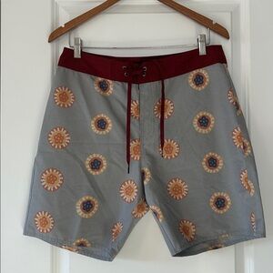 Brixton Mitchell Board Shorts Sz 32 Flint Grey + FREE Pair Katin Board Shorts